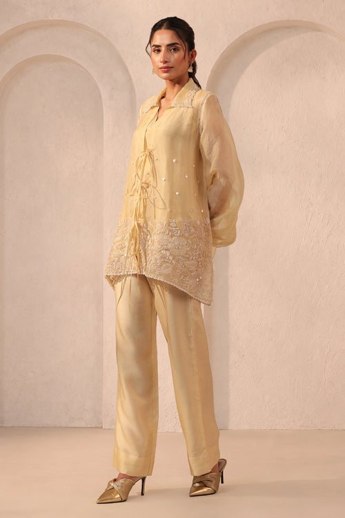 Vaayu Beige Jacket Co-ord Set
