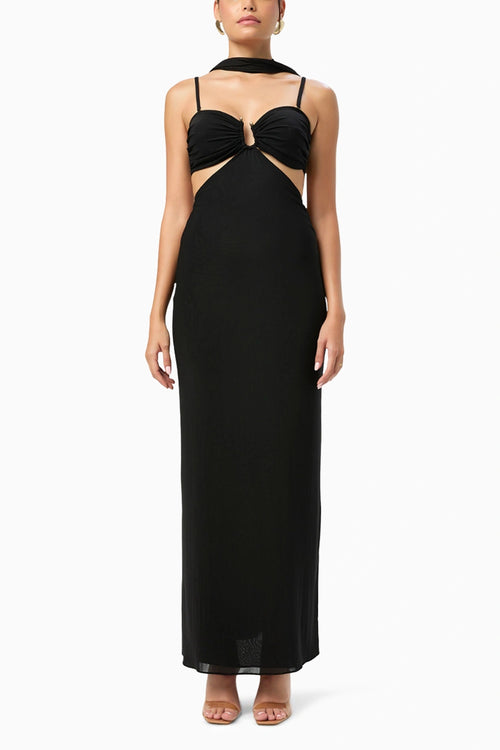 Coastline Mesh Midnight Dress