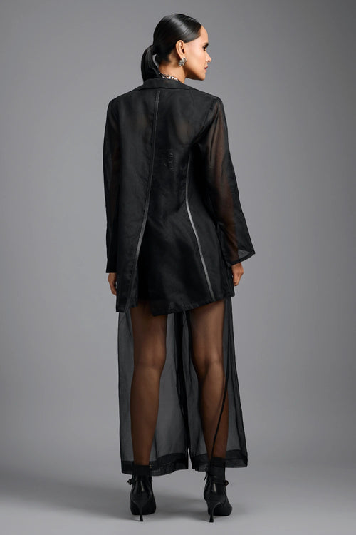 Metallic Mesh Halter Co-ord