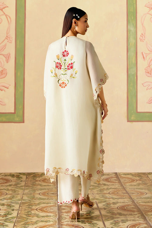Ivory Applique Kaftan