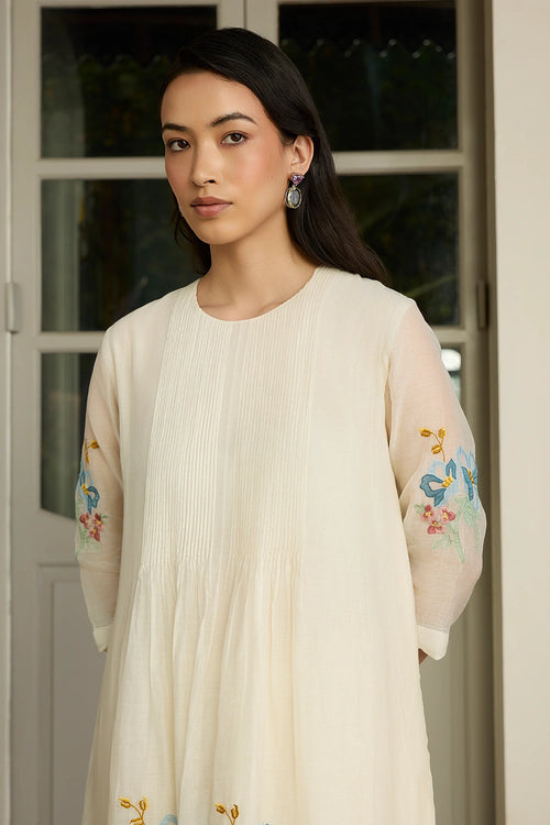 Ivory Pintuck Co-ord Set