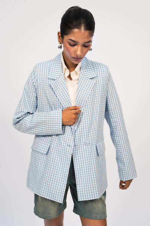 Gingham Blazer