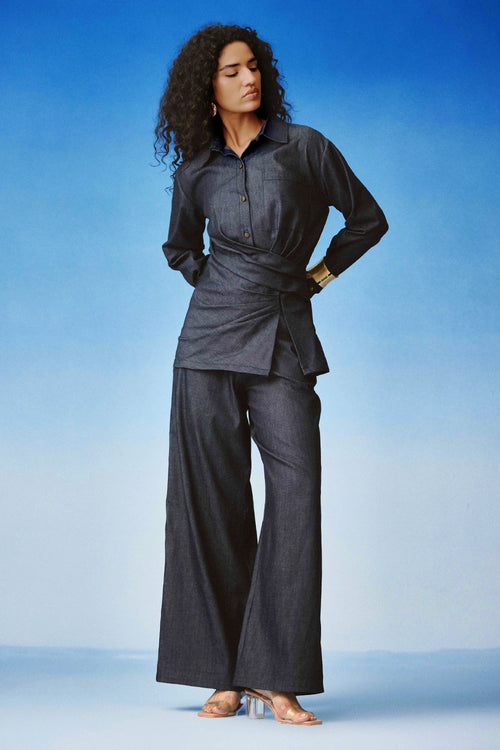 Drapped Denim Co Ord Set