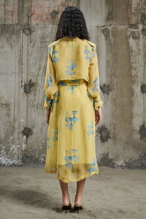 Sunlit Bloom Trench coat