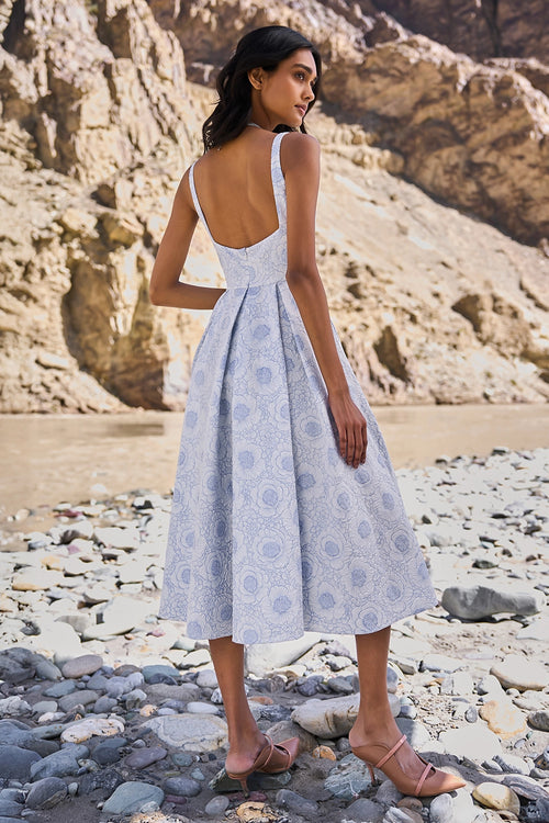 Floral Flared Midi