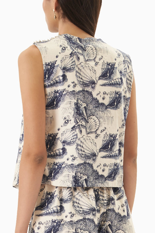 Marine Mood Embellished Waist Coat