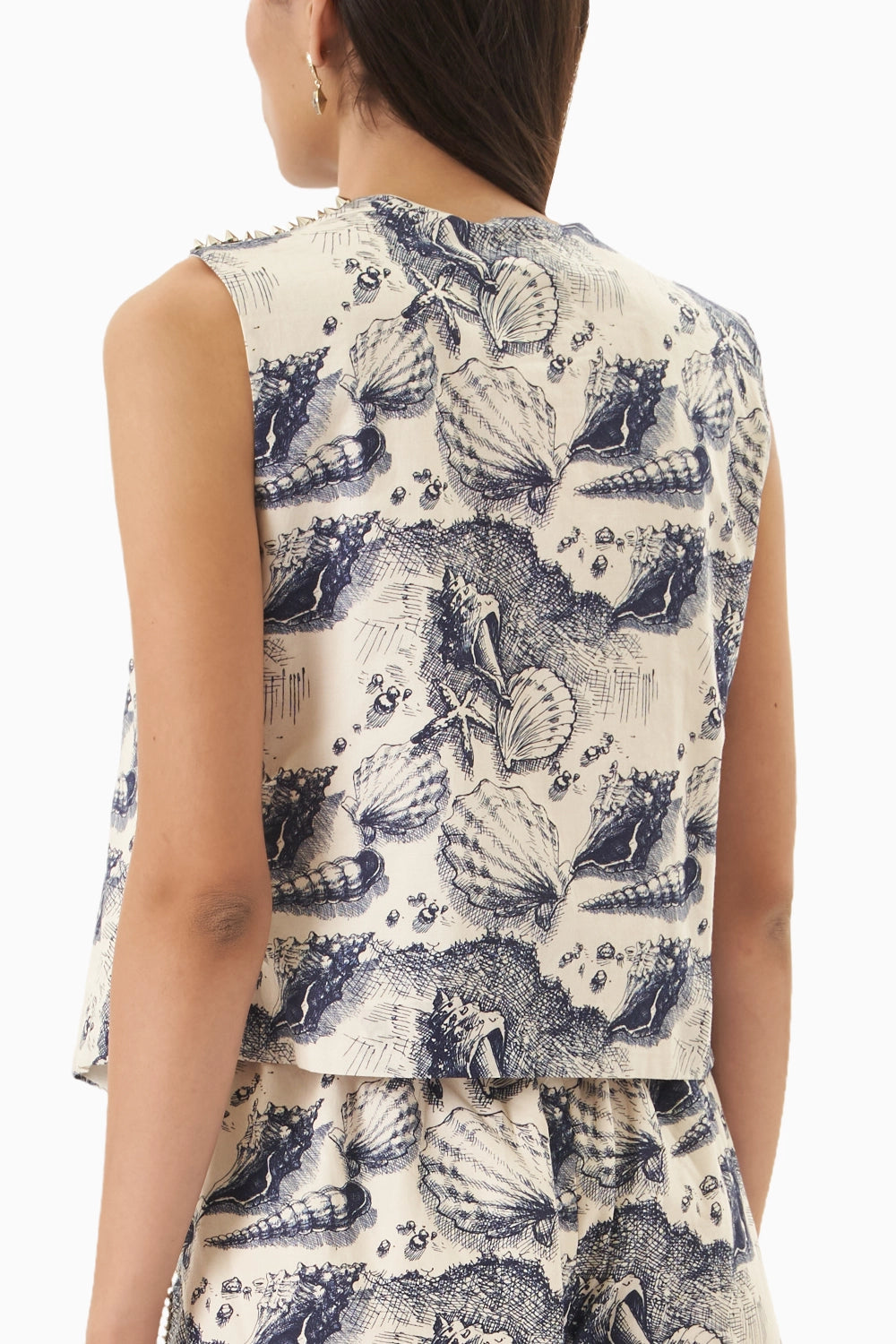 Marine Mood Embellished Waist Coat