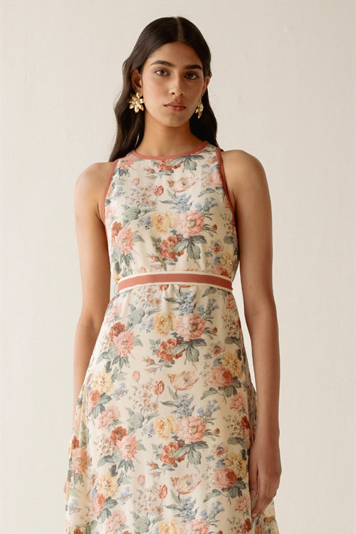 Light Yellow Floral Dress