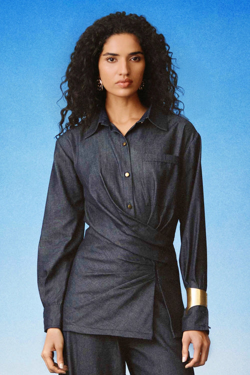 Drapped Denim Co Ord Set