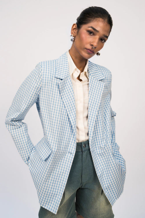 Gingham Blazer