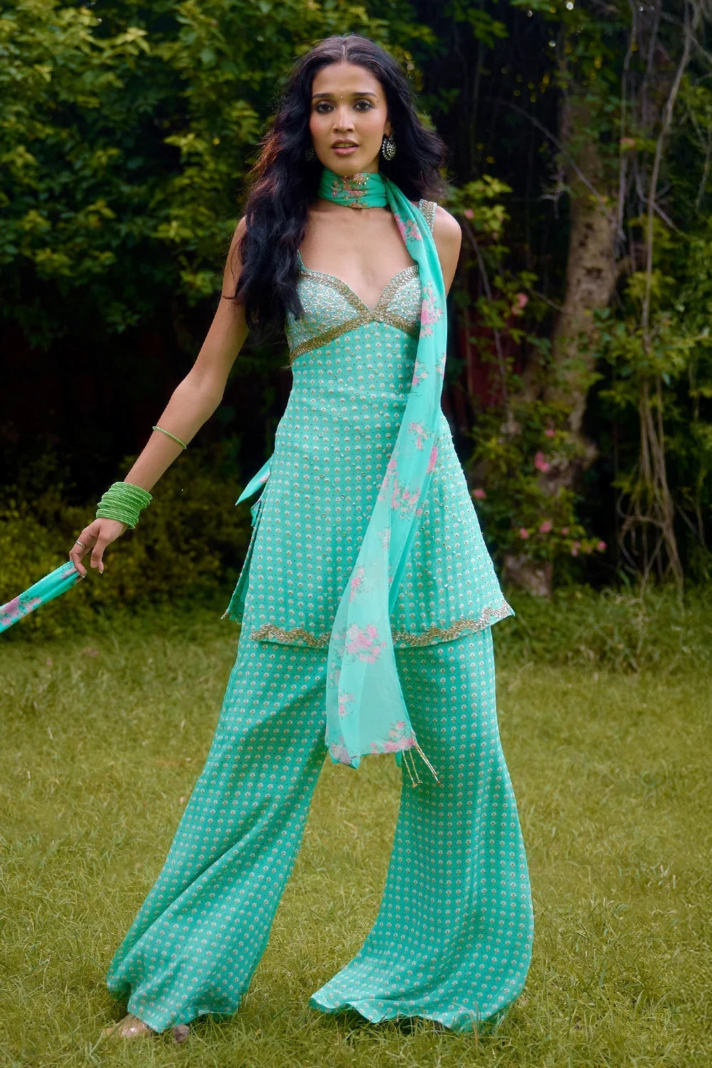 Janeman Aqua Short Kurta Set