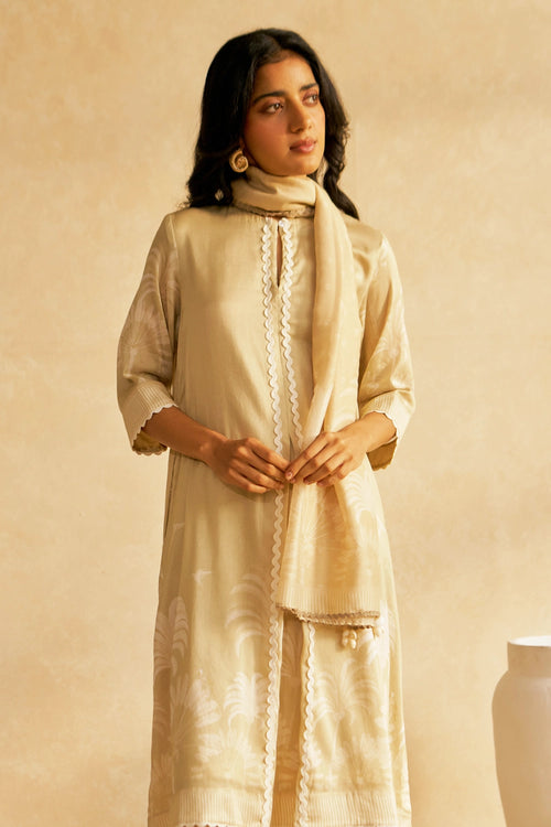 Palm Royale Co-ord Set With Stole