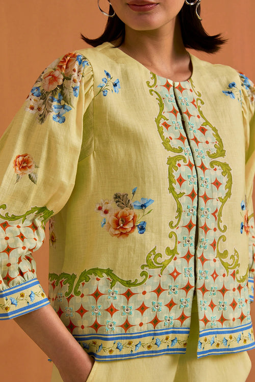 Fun Yellow Verdant Co-ord Set