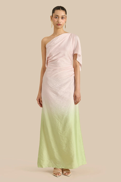 Pink Green Primrose Dress