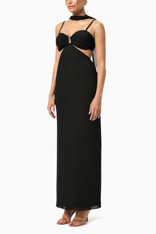 Coastline Mesh Midnight Dress