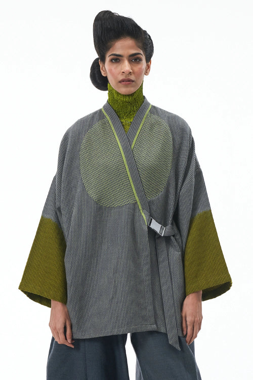 Grey Lime Weaver's Jacket
