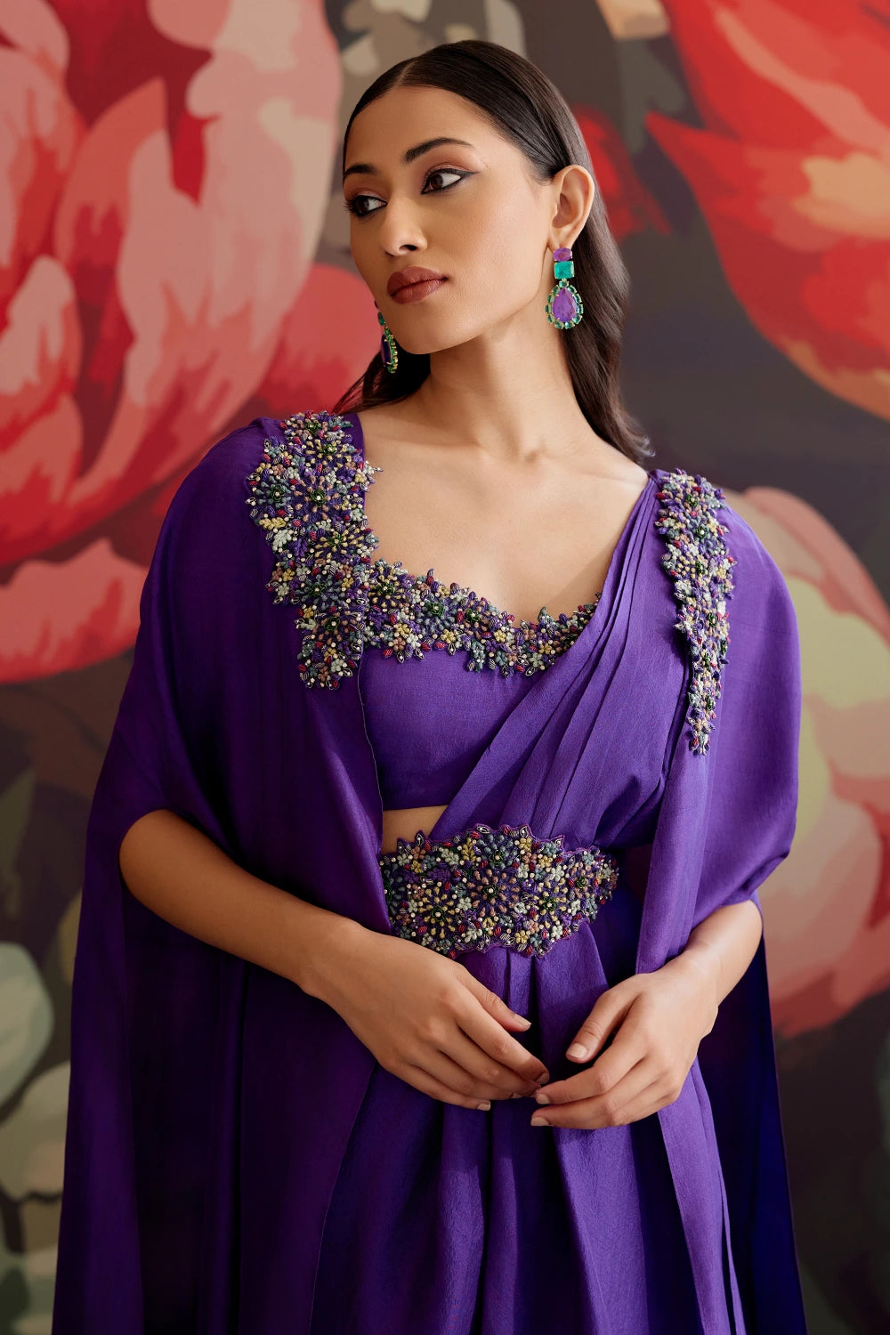 Jamini Cape Saree Set