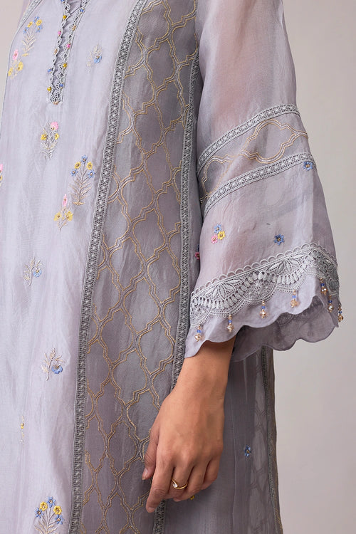 Farida Grey Kurta Set