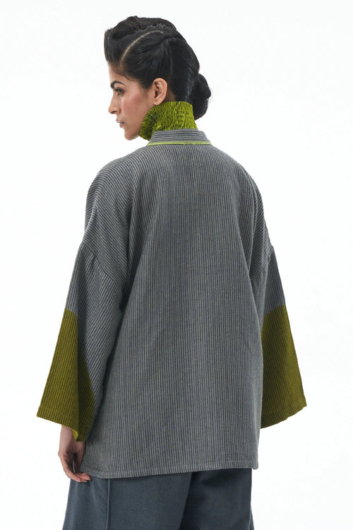 Grey Lime Weaver's Jacket