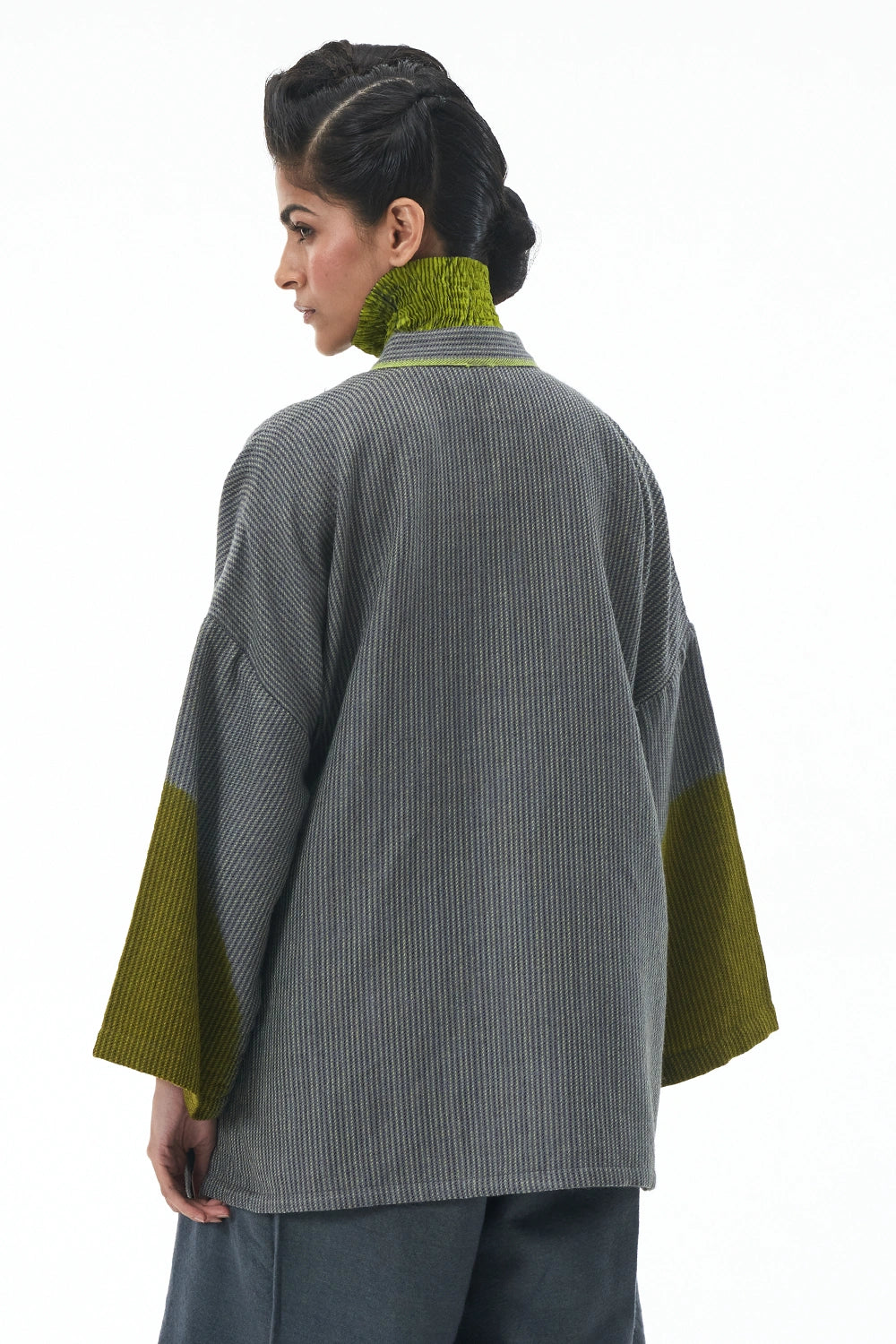 Grey Lime Weaver's Jacket