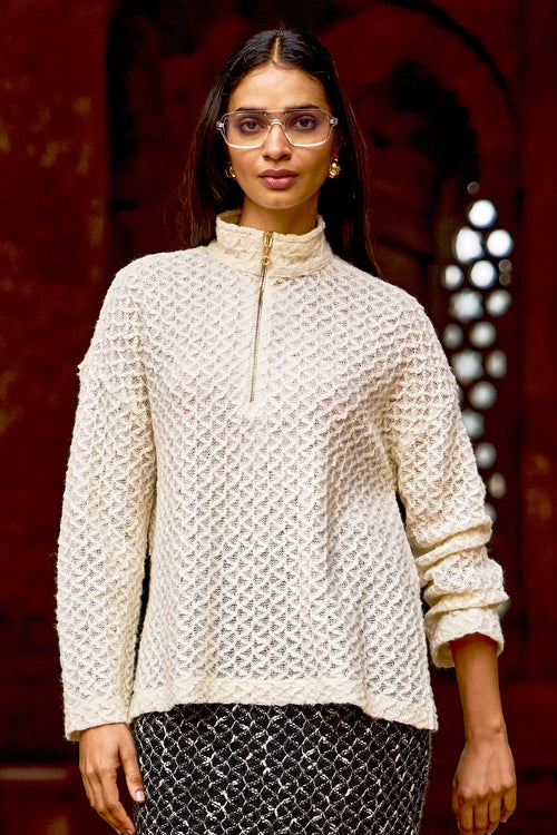 Ivory Knitted Top