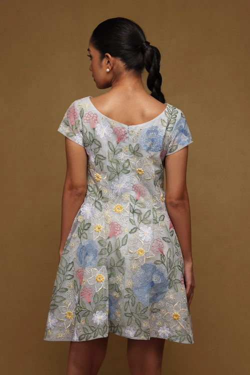 Multifloral A-Line Dress