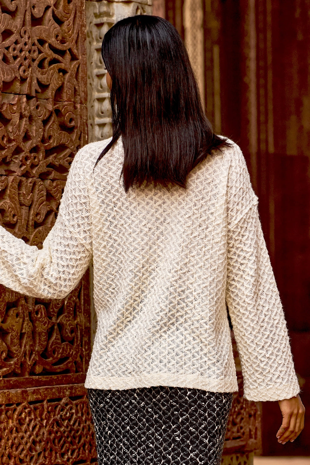 Ivory Knitted Top