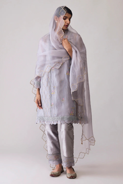 Farida Grey Kurta Set