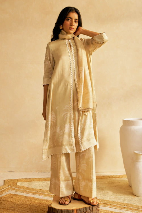 Palm Royale Co-ord Set With Stole