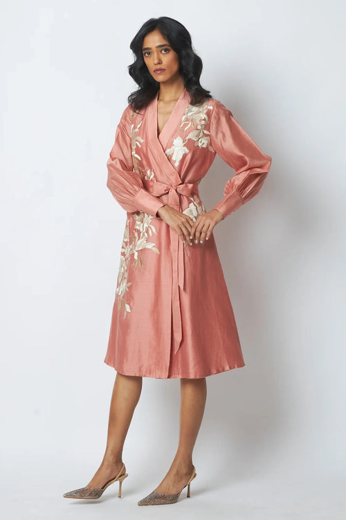 Carmen Modest Wrap Midi Dress