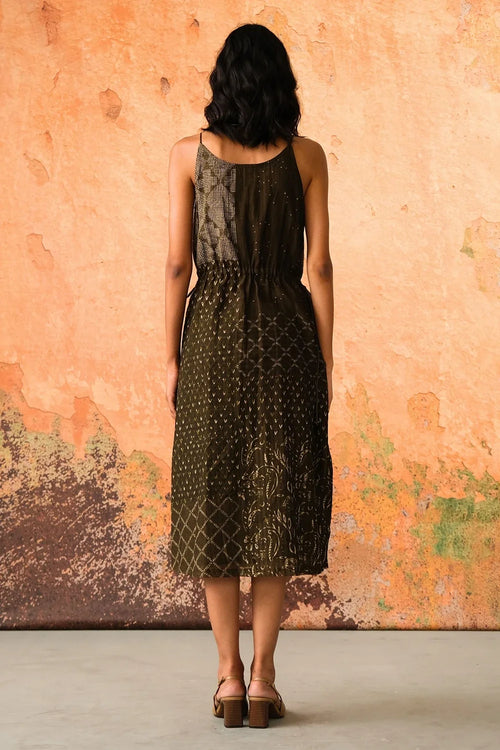 Olive Waves Dress