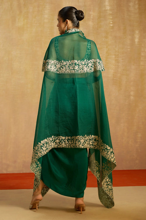 Pakeeza Green Cape Set