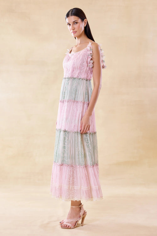 Blush Cascade Dress