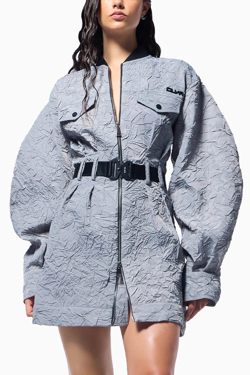 Slate Grey Trucker Dress