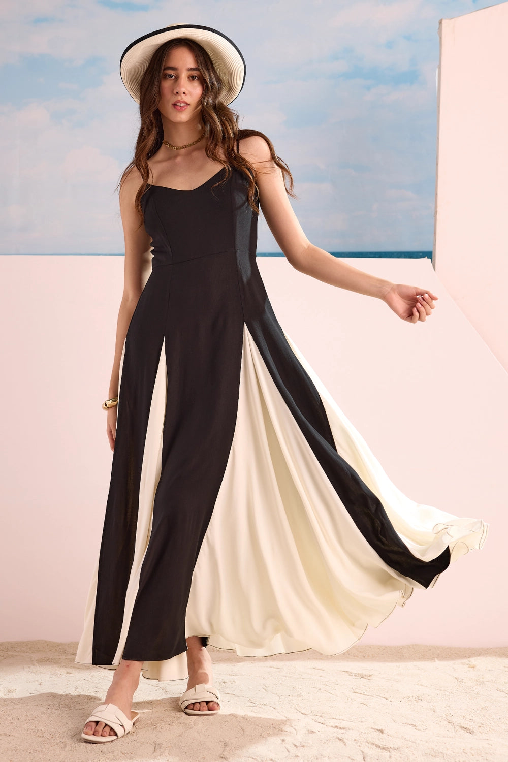 Black And White Maxi Dress