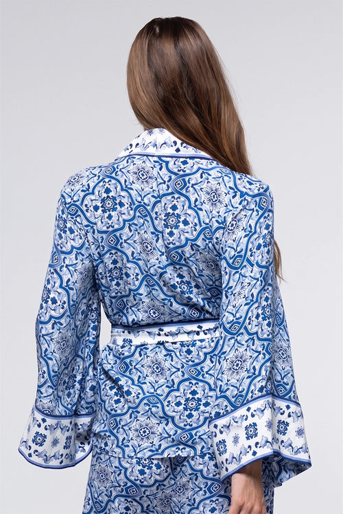 Kimono Dalia Blue Tile