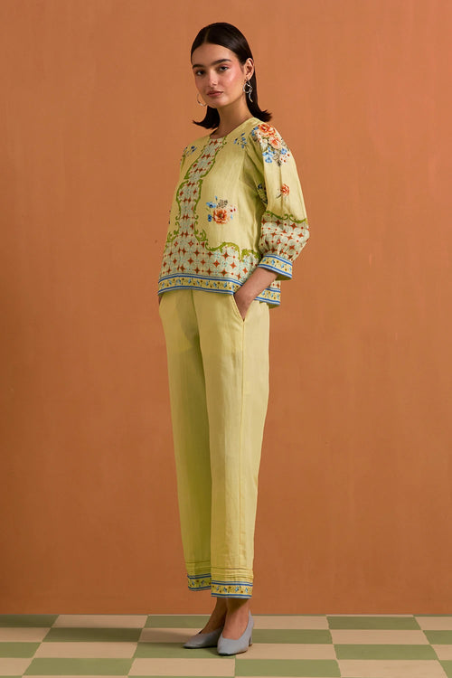 Fun Yellow Verdant Co-ord Set