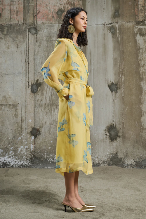 Sunlit Bloom Trench coat