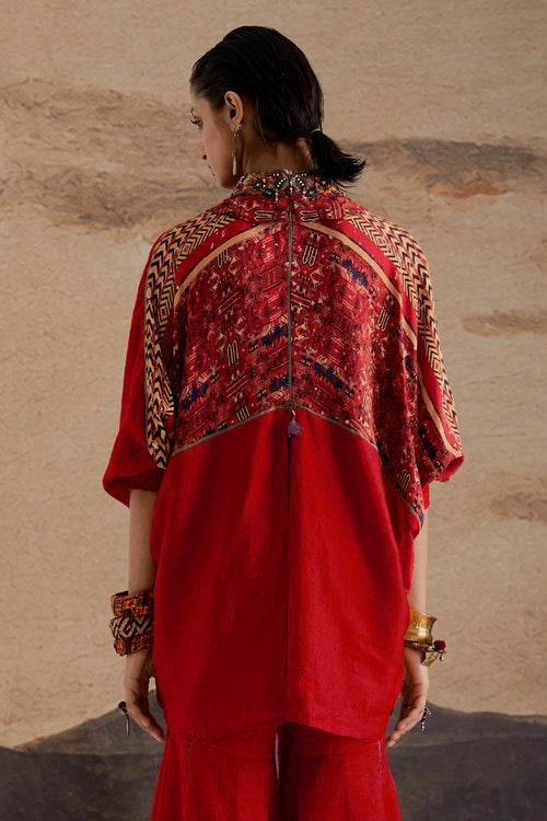 Silk Sindoor Mandala Shirt