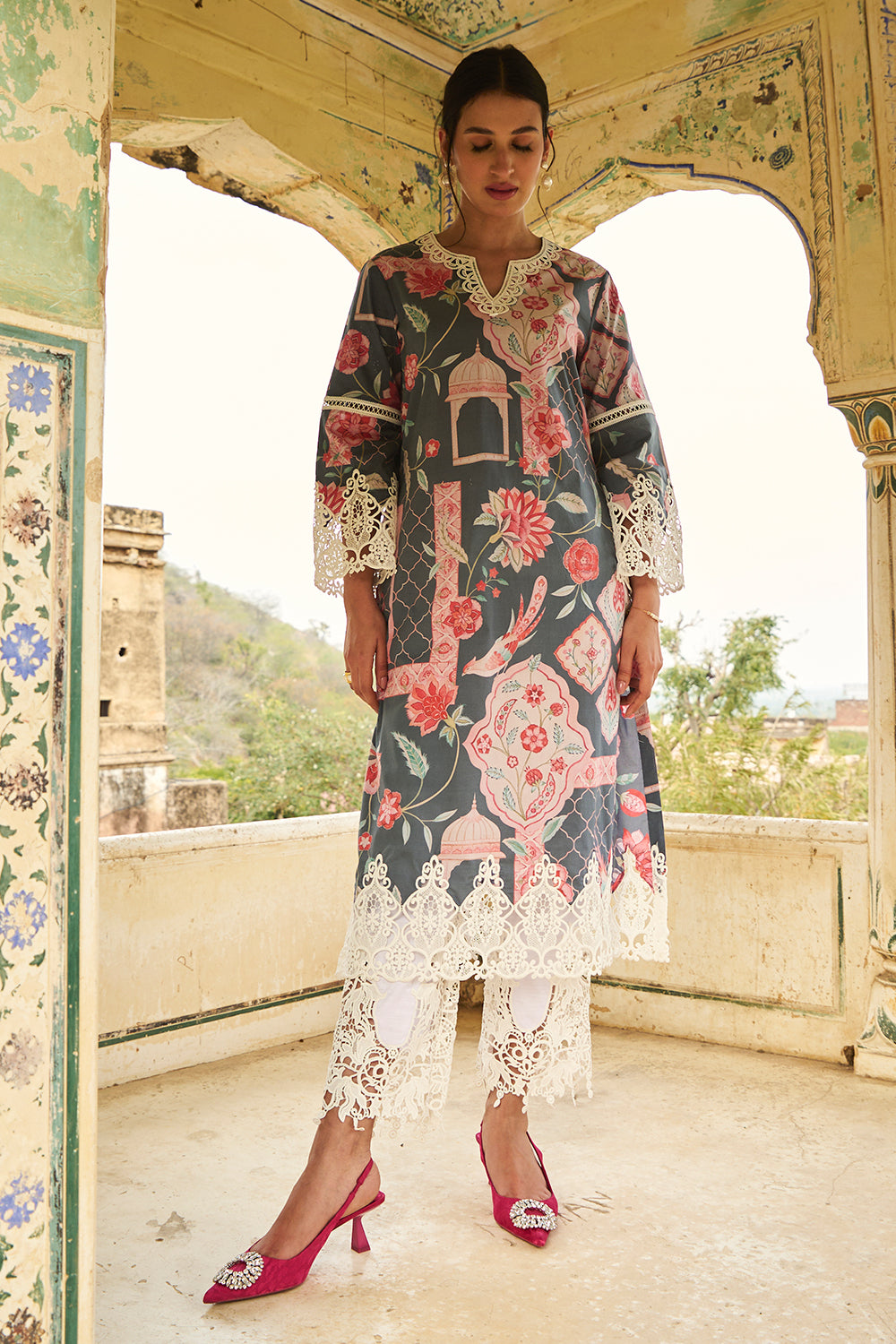 Saleti Nalini Kurta Set with Dupatta