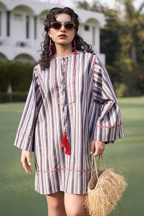 Black And White Stripe Isla Dress