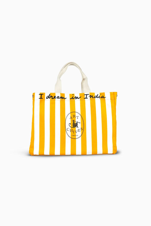 Summer Yellow-The Bombay Tote Bag
