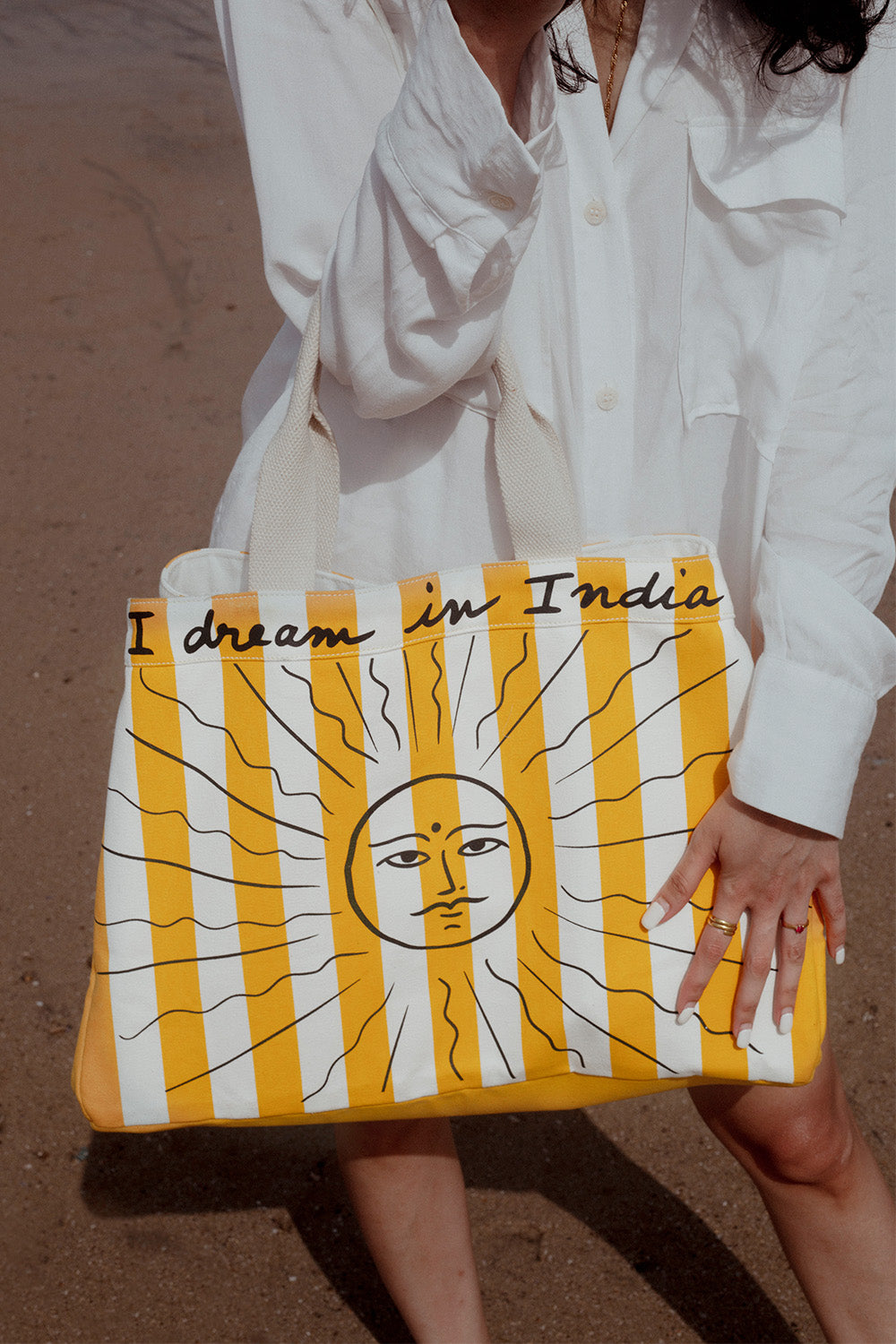 Summer Yellow-The Bombay Tote Bag