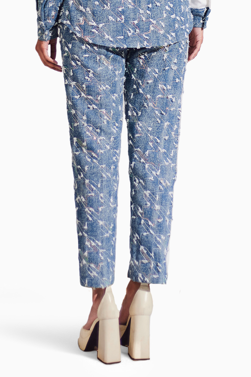 Color Block Denim Pants