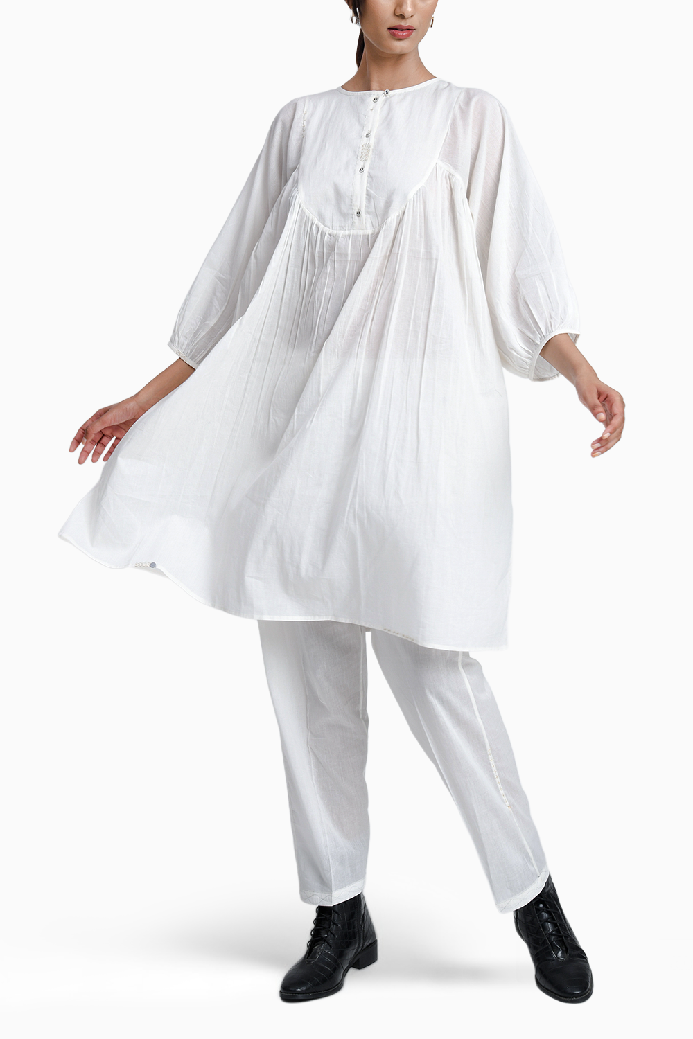 Moon White Tunic & Trousers Set