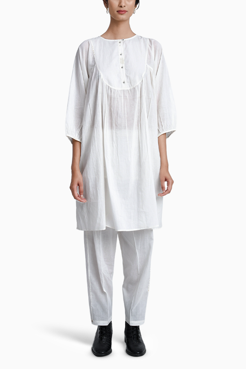 Moon White Tunic & Trousers Set
