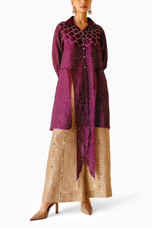 Plum Wrap Up Tunic