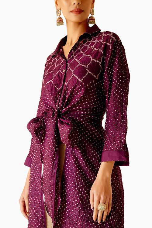 Plum Wrap Up Tunic