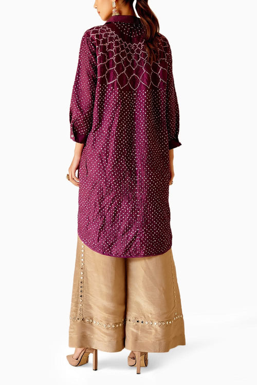 Plum Wrap Up Tunic