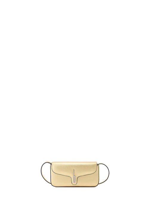 Claudia Mini Metallic Silver Crossbody Bag